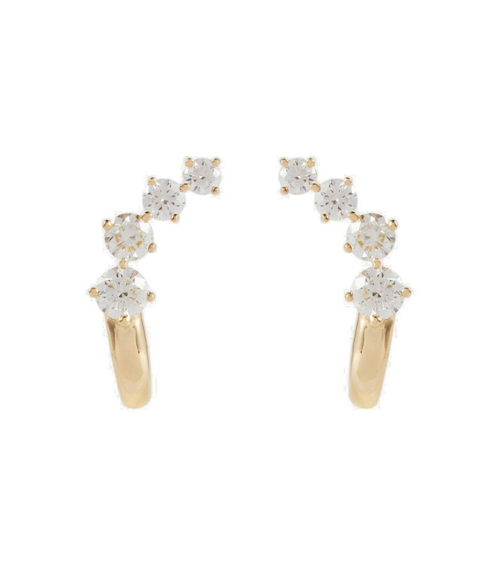 Photo: Melissa Kaye Aria Dagger 18kt gold earrings with diamonds