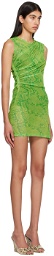 Atlein Green Printed Minidress