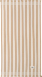 Tekla Off-White & Tan Striped Beach Towel