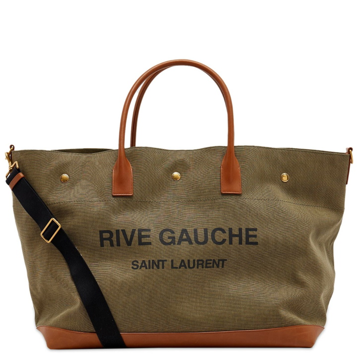 Photo: Saint Laurent Men's Rive Gauche Hold All in Olive