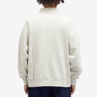 Awake NY Men's Script Quarter Zip Sweatshirt in Charcoal Heather