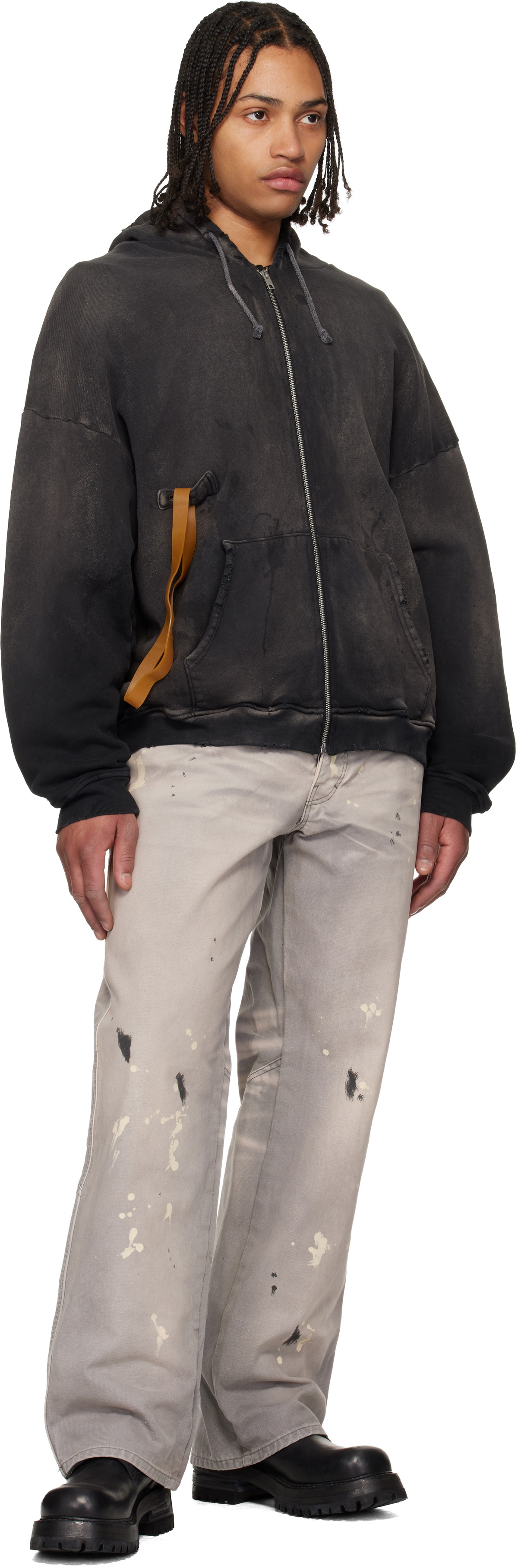 ALEXANDER DIGENOVA Gray Underground Painter Trousers