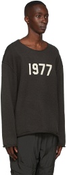 Essentials Black Raw Edge '1977' Sweater