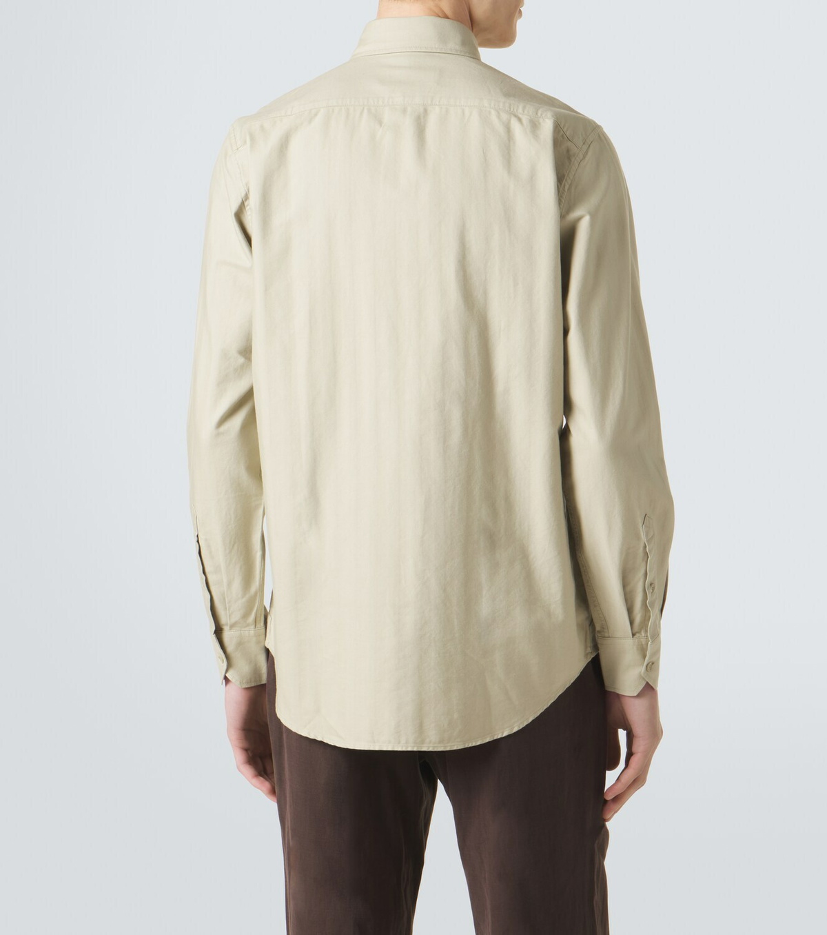 Frescobol Carioca Emilio herringbone denim shirt