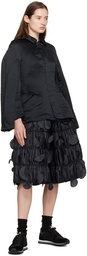 Comme des Garçons Comme des Garçons Black Ruched Midi Skirt