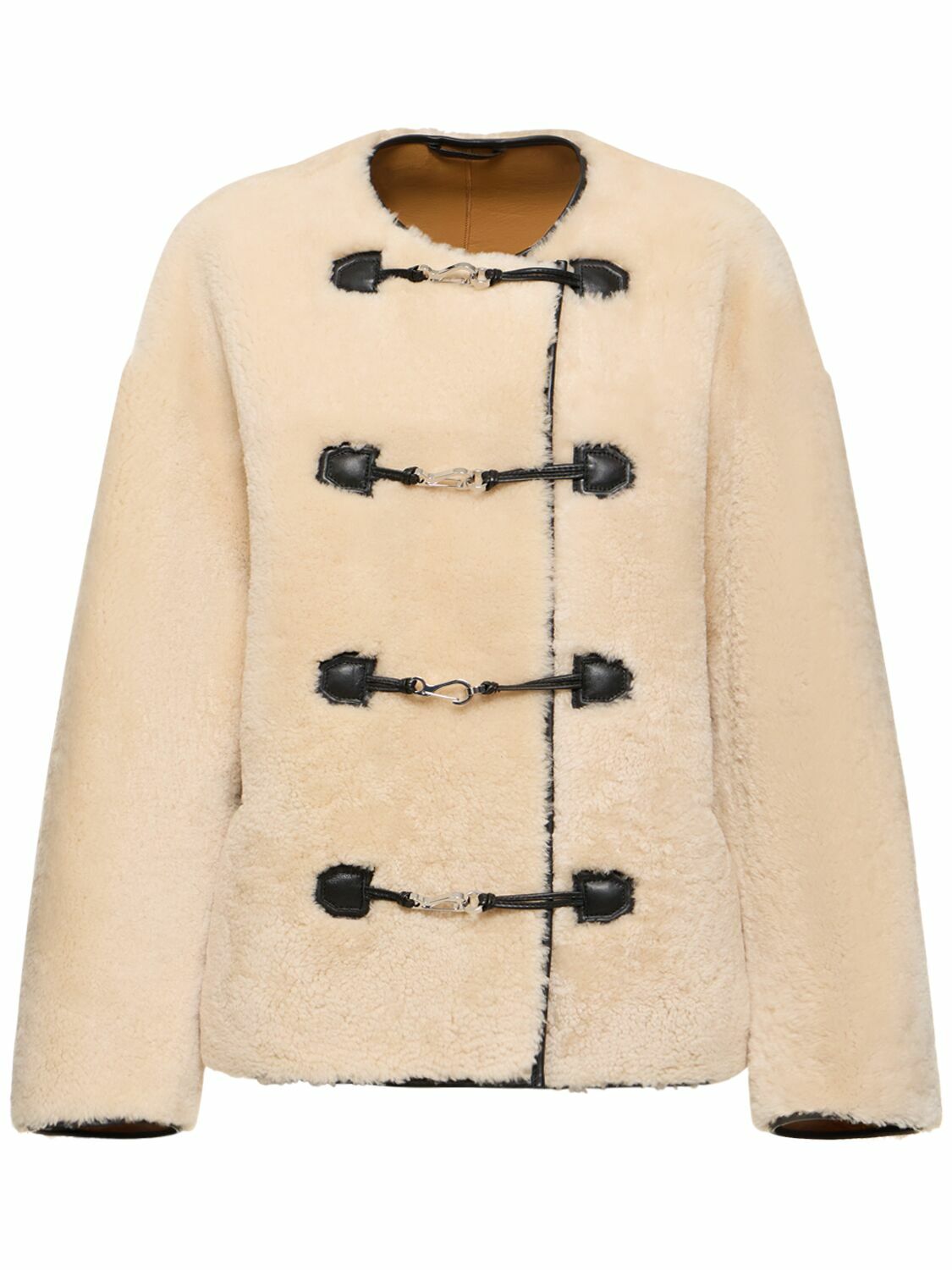TOTEME Teddy Shearling Clasp Jacket