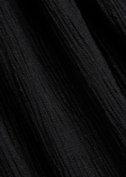 Vince Shadow Draped Textured Fine-knit Midi Skirt Black