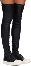 Rick Owens Black Temple High Stocking Sneaks Sneakers