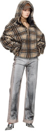 Y/Project Beige & Gray 'YP' Trompe L'oeil Jeans