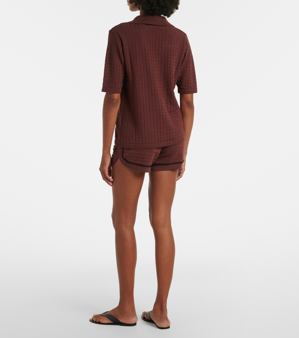 Varley Morden pointelle cotton shorts