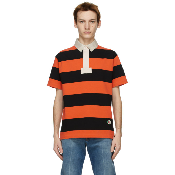 Photo: Gucci Orange Striped Polo