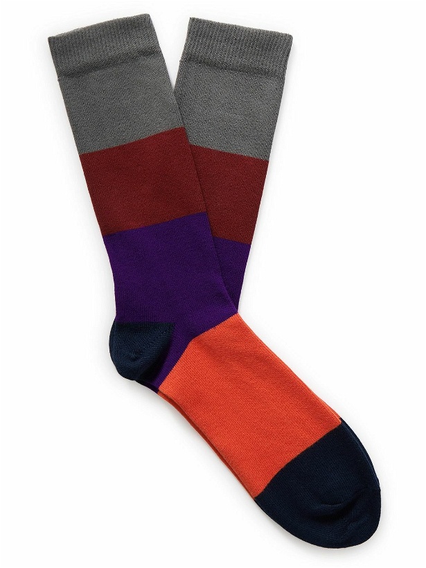 Photo: Paul Smith - Colour-Block Cotton-Blend Socks