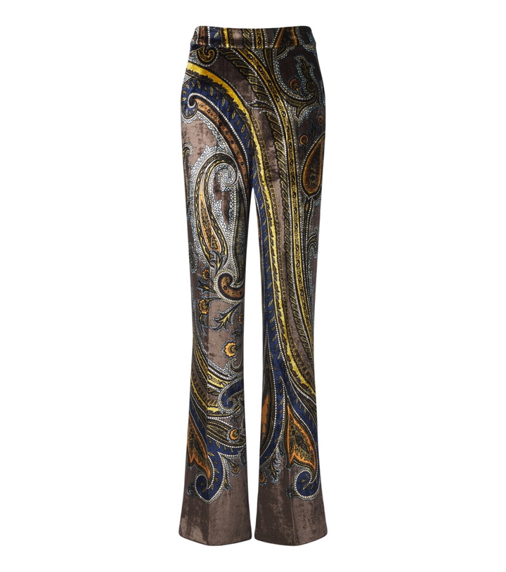 Photo: Etro Paisley velvet flared pants