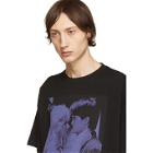 Raf Simons Black Blue Velvet T-Shirt