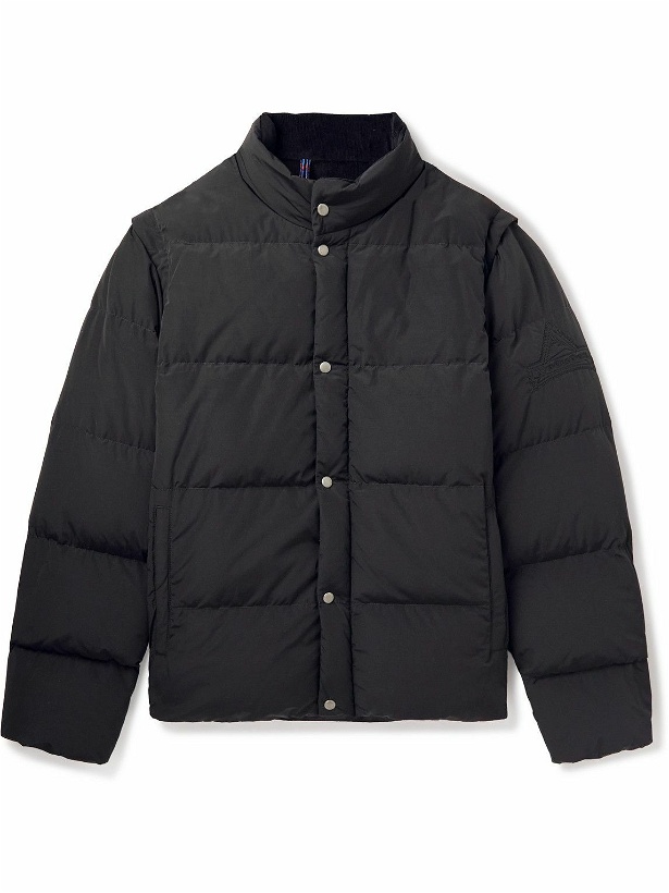 Photo: Holubar - Convertible Quilted Padded Shell Down Jacket - Black