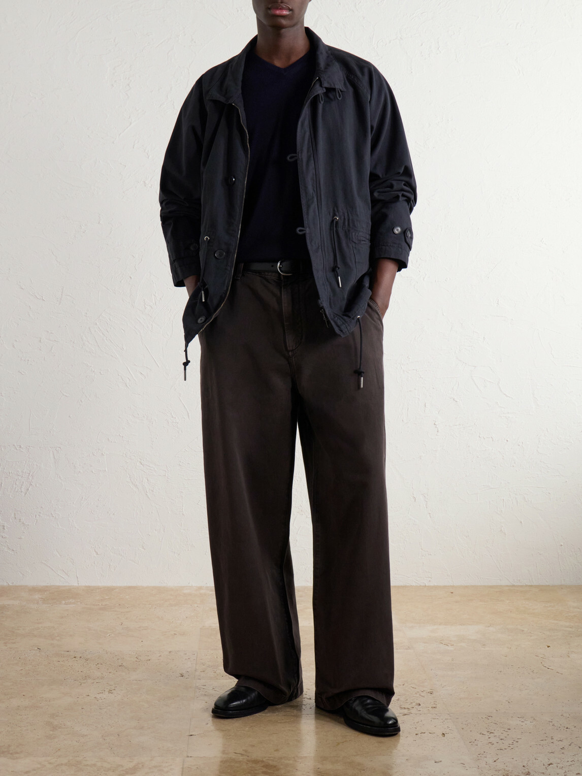AGOLDE - Warwick Wide-Leg Cotton-Twill Trousers - Brown