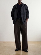 AGOLDE - Warwick Wide-Leg Cotton-Twill Trousers - Brown