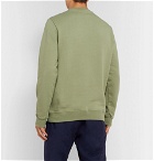 Oliver Spencer Loungewear - Harris Brushed Fleece-Back Cotton-Jersey Sweatshirt - Green