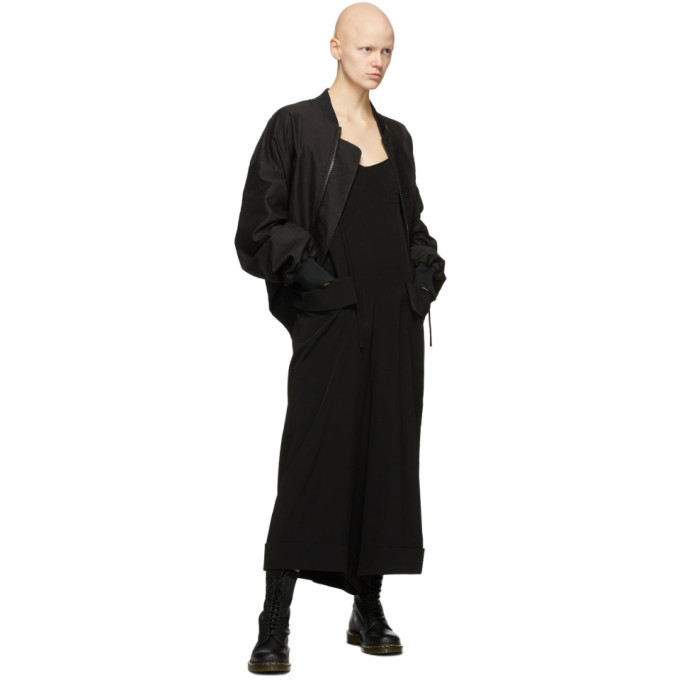 Regulation Yohji Yamamoto Black Satin Cami Jumpsuit Regulation