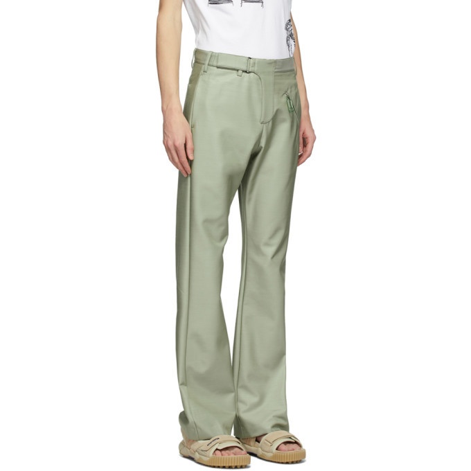 Off-White Green Contour Tailored Trousers Off-White