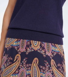 Etro Embellished silk and cashmere top