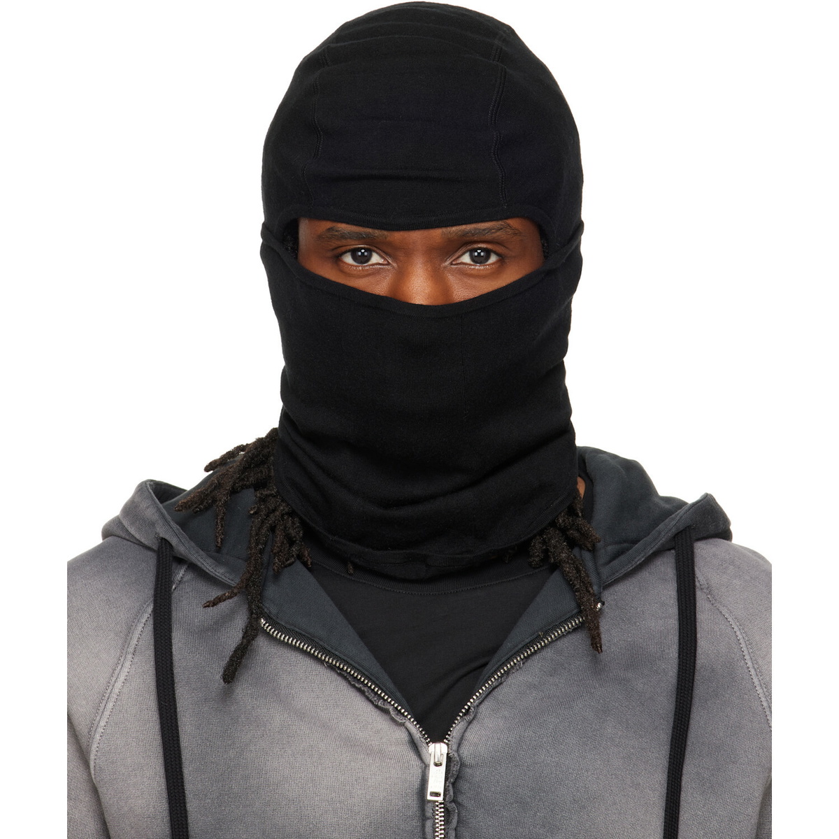 thom/krom Black Cashmere Blend Performance Knit Balaclava