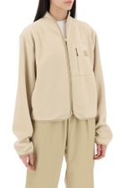 RAINS short fleece jacket in durban style Beige