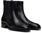 TOM FORD Black Printed Tejus Chelsea Boots