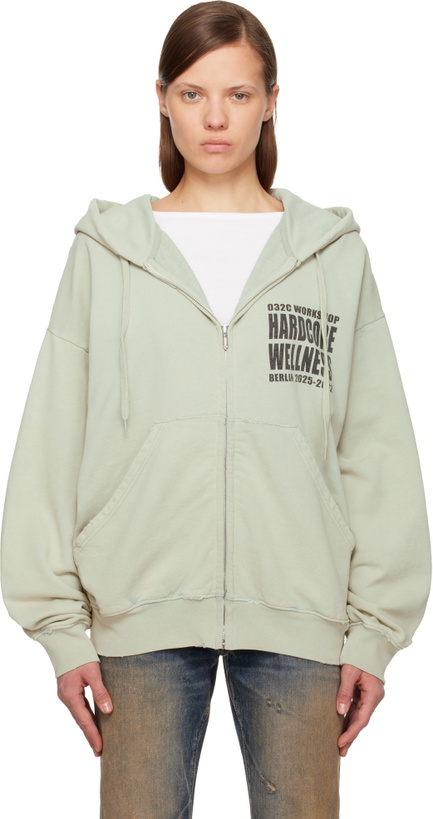 Photo: 032c Green Hardcore Wellness Zip-Up Jacket