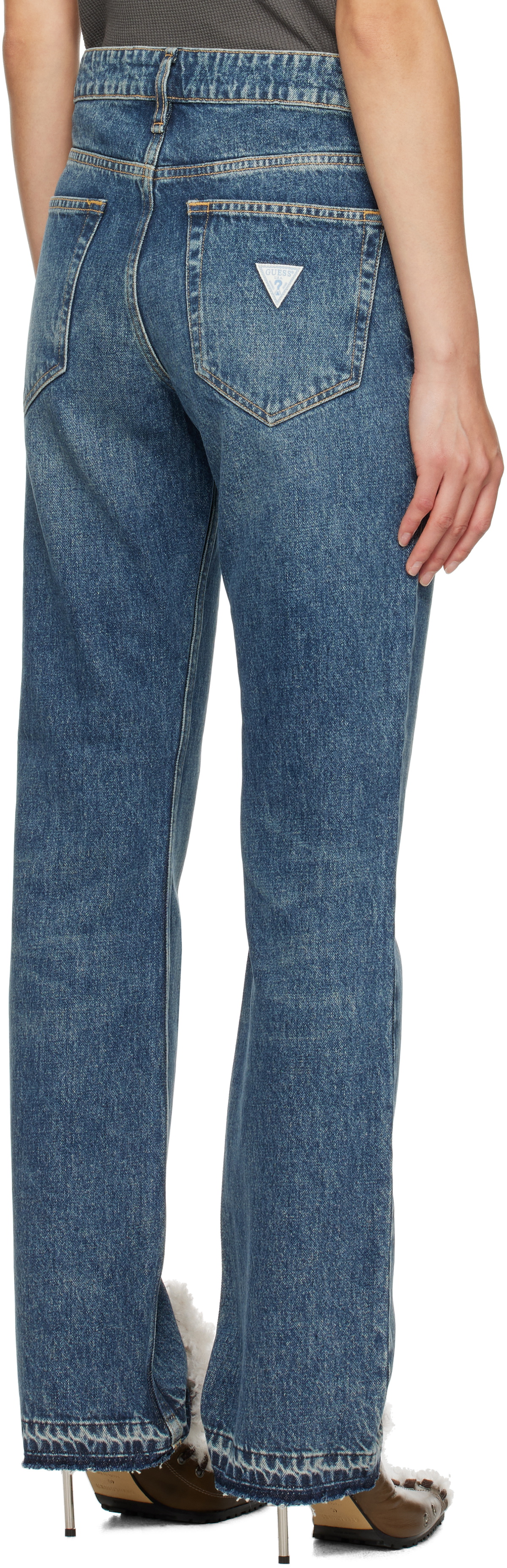 GUESS USA Blue Vintage Light Washed Jeans