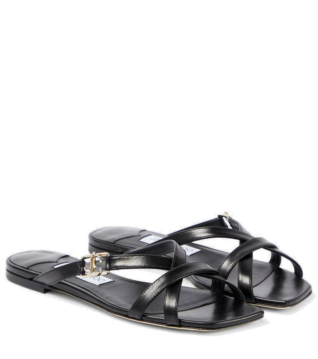 JIMMY CHOO 関税込み Diosa 85 braided leather sandals Jimmy Choo Diosa 85 Luxe Nappa Leather Sandals in Black