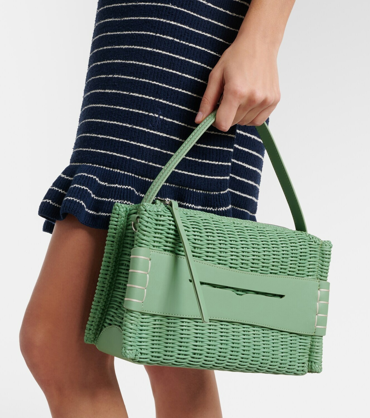 JW Anderson Loafer woven leather top-handle bag