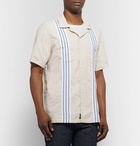 Todd Snyder - Camp-Collar Striped Cotton and Linen-Blend Shirt - Cream