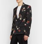 AMIRI - Black Slim-Fit Printed Floral-Jacquard Suit Jacket - Black