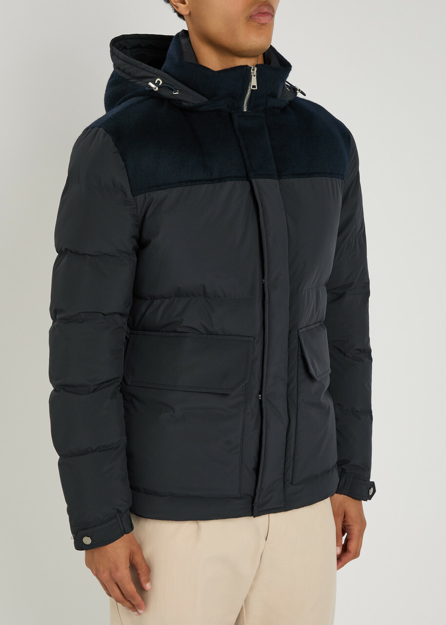 Aurélien Tech Wool-blend and Shell ski Jacket Navy