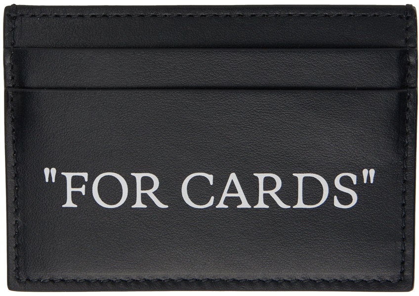 Off-White Black Quote Bookish Card Holder Off-White