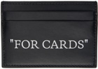 Off-White Black Quote Bookish Card Holder