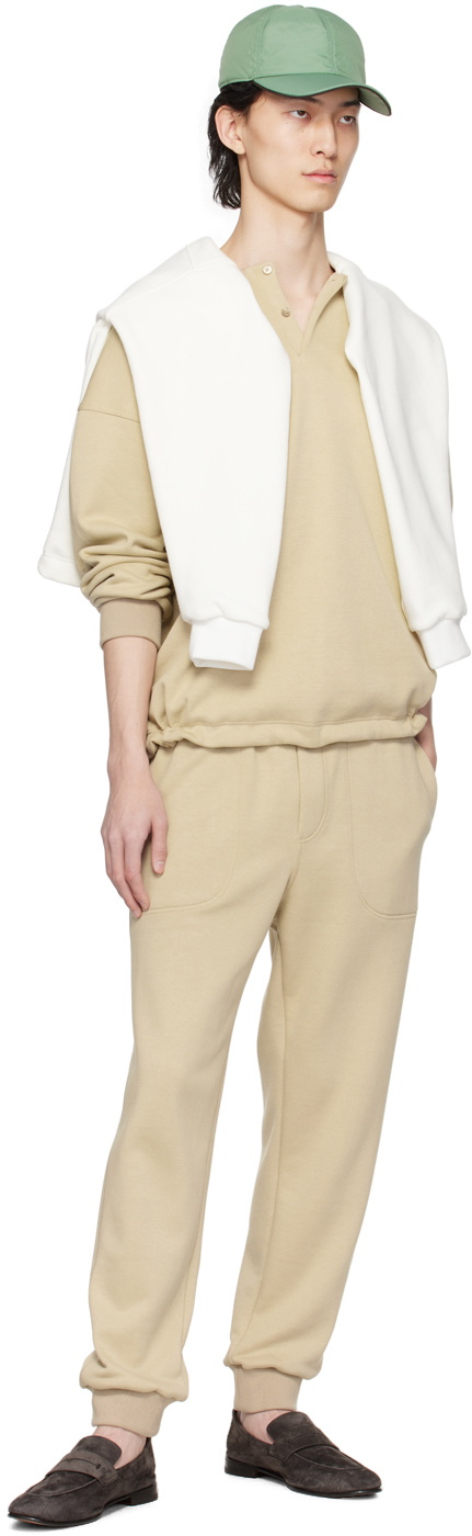 ZEGNA Beige Drawstring Sweatpants