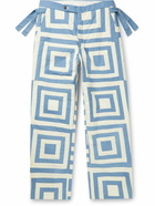 BODE - White House Steps Straight-Leg Quilted Cotton Trousers - Blue