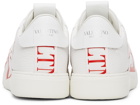 Valentino Garavani White & Red 'VL7N' Low Sneakers