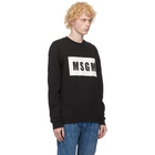 MSGM Black Logo Box Sweatshirt