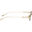Gucci Gold Rectangular Frame Sunglasses
