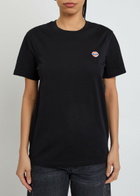 AN-Y1 Logo-embroidered Cotton T-shirt Black