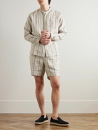 Oliver Spencer - Osborne Straight-Leg Striped Linen Shorts - Neutrals