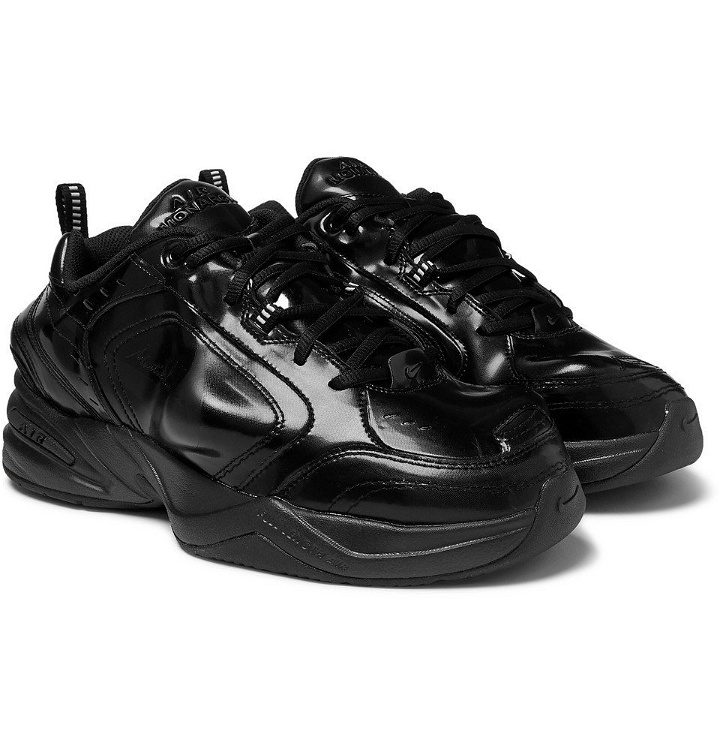 Photo: Nike - Martine Rose Air Monarch IV Faux Patent-Leather and PU Sneakers - Men - Unknown