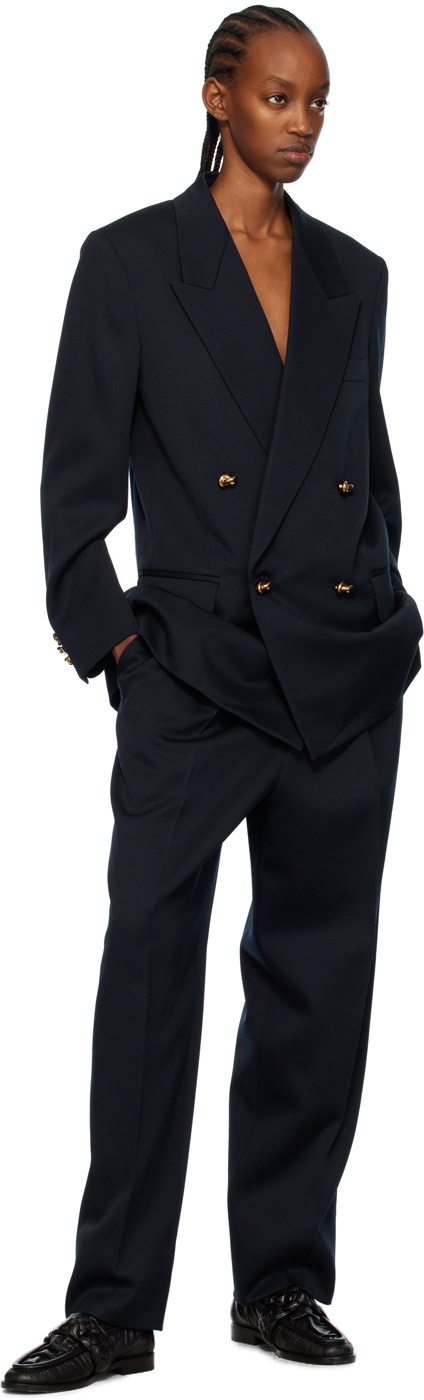 Bottega Veneta Navy Knot Blazer
