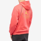 Air Jordan x PSG Pullover Fleece Hoody in Light Fusion Red/Tour Yellow