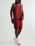 Outdoor Voices - Dribble Wide-Leg Two-Tone Recycled-Mesh Shorts - Red