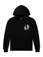 Local Authority LA - LA Bones Logo-Print Cotton-Jersey Hoodie - Black