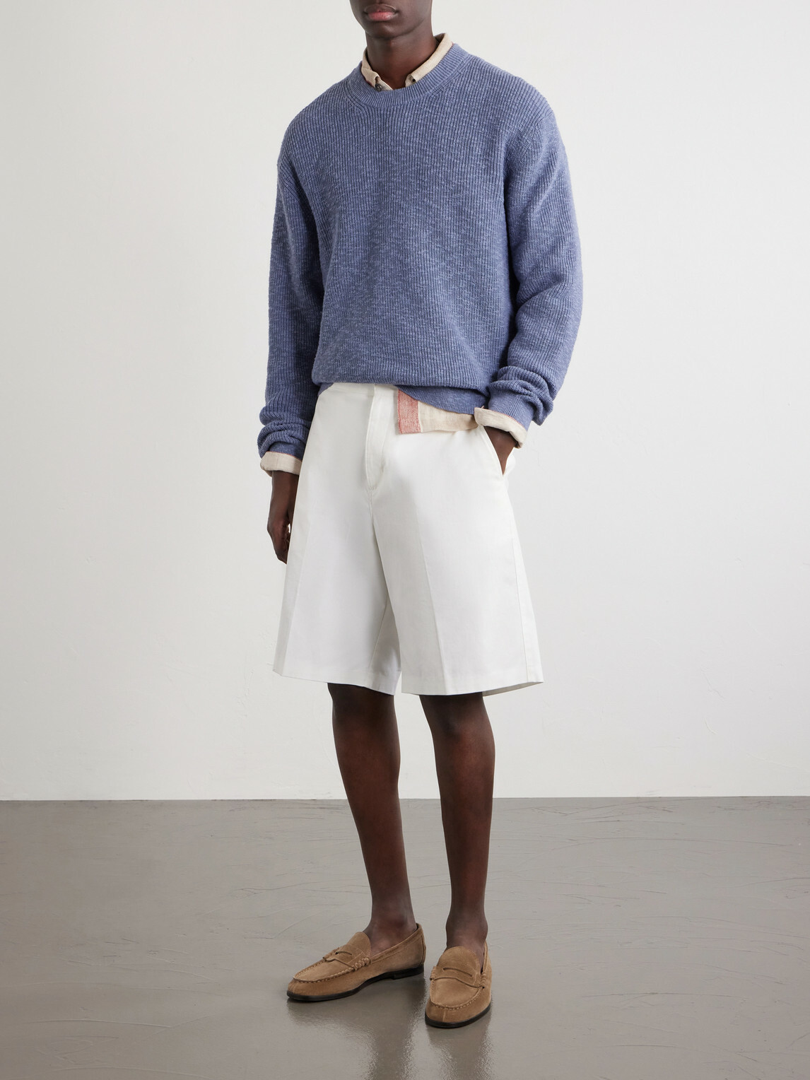 NN07 - Russell Crew 60028 Cotton Sweater - Blue